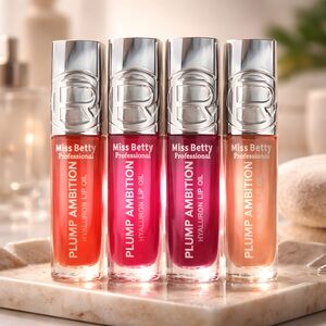 ambition Plump Ambition Hyaluron Lip Oil — Coral, Bright Pink, Magenta & Nude